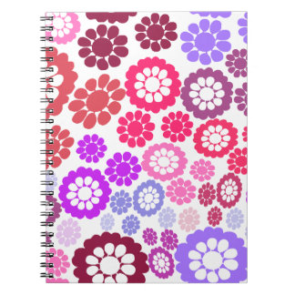 Cahier photo en spirale floral coloré