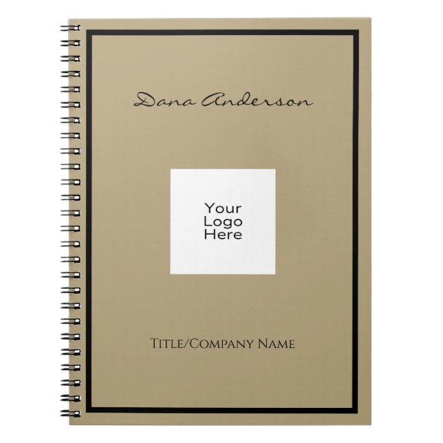 Cahier photo en spirale noir et bronzé moderne sim (Devant)