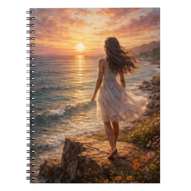 Cahier photo Océan Spirale du Coucher de Soleil (Devant)