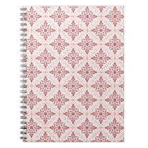 Cahier photo spirale avec motif rouge et rose