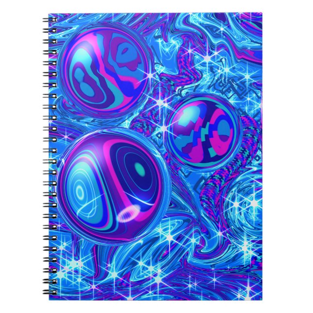 Cahier photo spirale bleu rose violet (Devant)