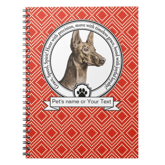 Cahier photo spirale Credo Pharaoh Hound (Devant)