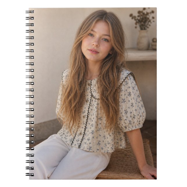 Cahier photo spirale Douce esthétique bohème Fille (Devant)