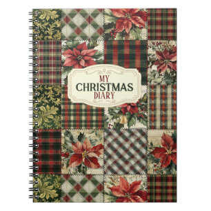 Cahier photo spirale Noël Patchwork vintage