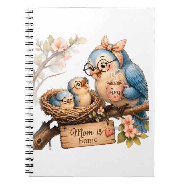 Cahier photo spirale oiseau mignon idée cadeau mam (Devant)