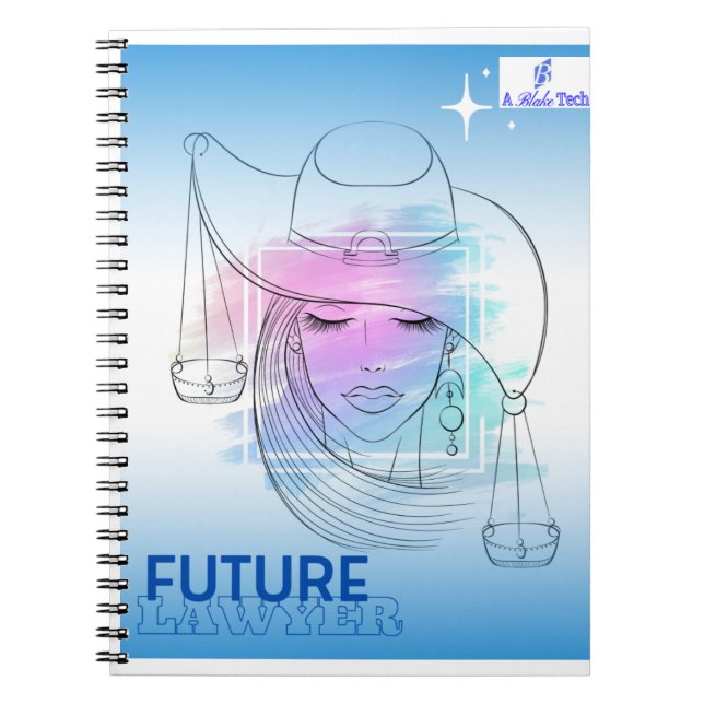 Cahier photo spirale pour futur avocat bleu et bla (Devant)