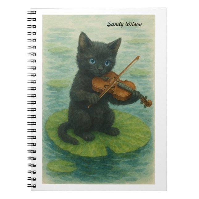 Cahier photo spirale Wonky Zoo Black Kitty (Devant)