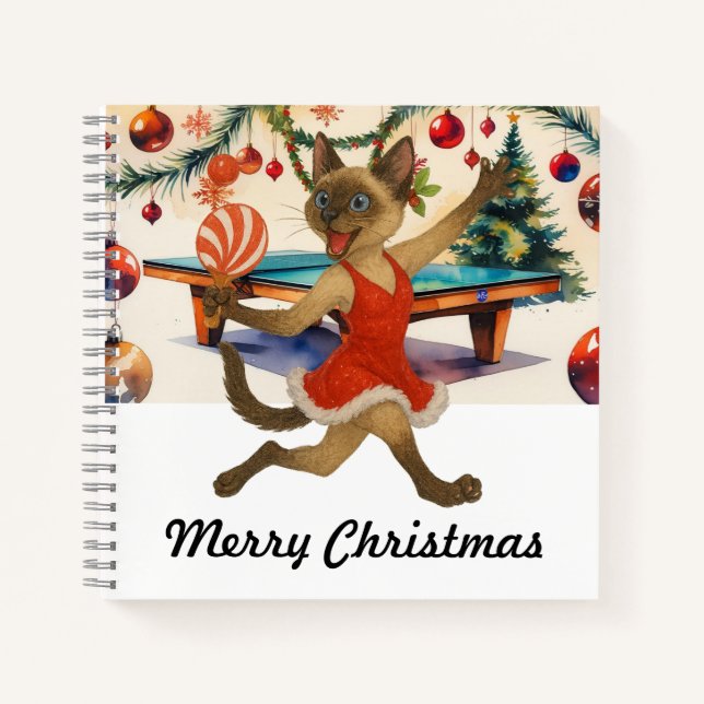 Cahier Ping Pong à thème de Noël pour les amateurs (Devant)