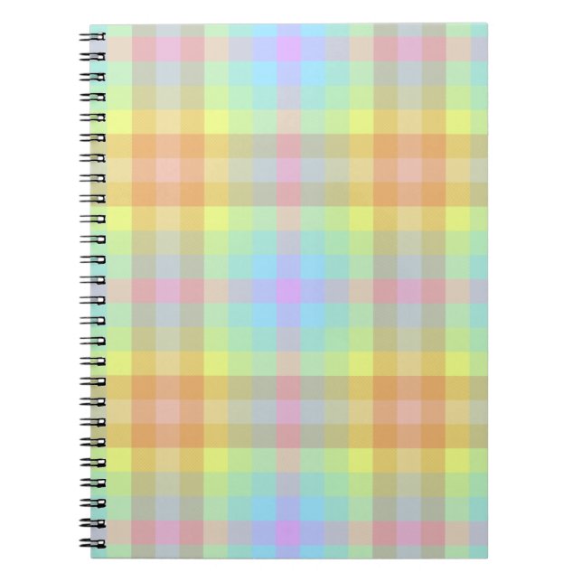Cahier Plaid Pastel Arc-en-ciel (Devant)