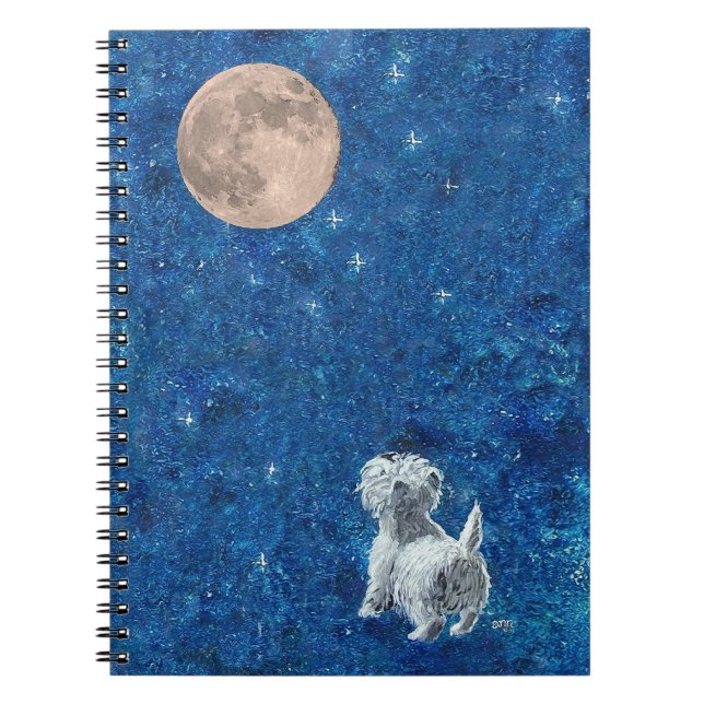Cahier pleine lune Westie (Devant)