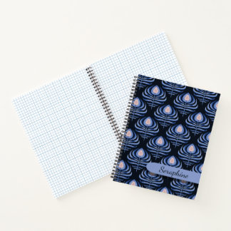 Cahier Plume de Paon Art Déco Motif Plume