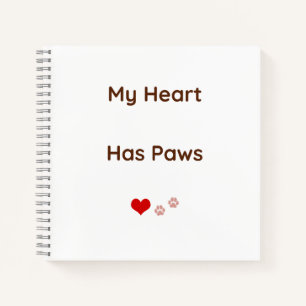 Cahier pour amoureux d'animaux Mon cœur a des patt