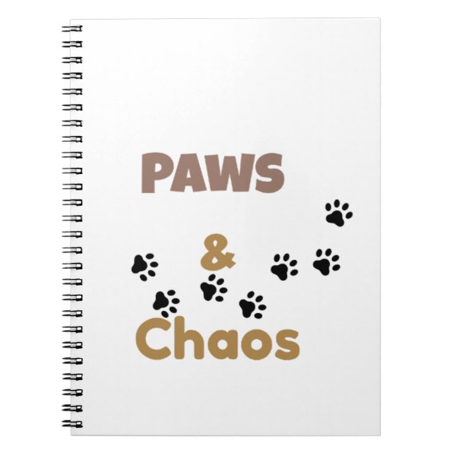 Cahier pour amoureux des animaux mignons Paws & Ch (Devant)