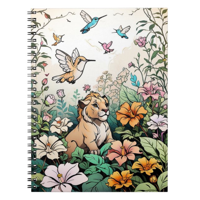 Cahier pour enfants avec des animaux de dessin ani (Devant)