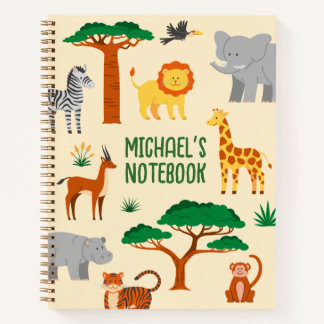 Cahier pour enfants avec des animaux de jungle mig