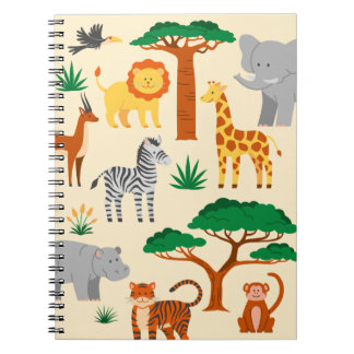 Cahier pour enfants avec des animaux de jungle mig