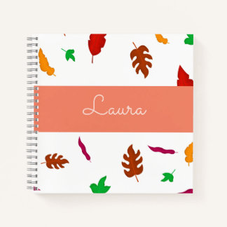 Cahier pour enfants motif feuille mignonne pour fi