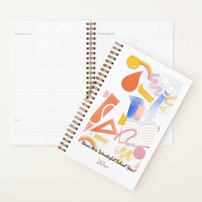 Cahier pour Enseignant Retour à l'École | Décorati (Devant avec enveloppe)
