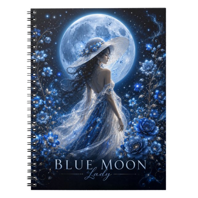 Cahier Premium Blue Moon Lady Version Sombre  (Devant)