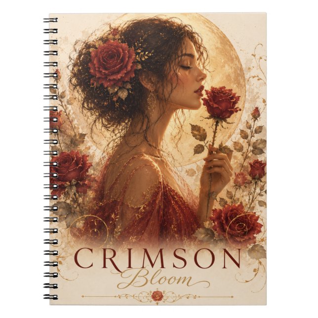 Cahier Premium Crimson Bloom  (Devant)