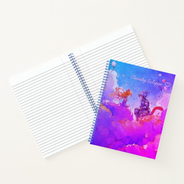Cahier Princesse Fille Chat Bleu & Garçon Chevalie (Intérieur)