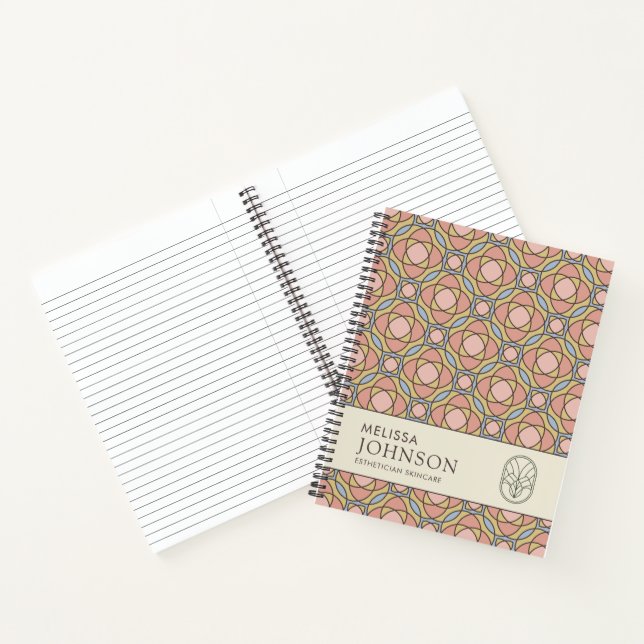 Cahier professionnel à motif géométrique moderne (Intérieur)