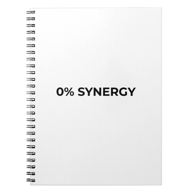 Cahier Professionnel Minimaliste 0% Synergie (Devant)