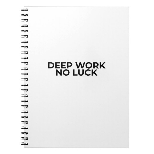 Cahier Professionnel Minimaliste Travail Profond S (Devant)