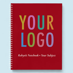 Cahier promotionnel rouge logo personnalisé en gro