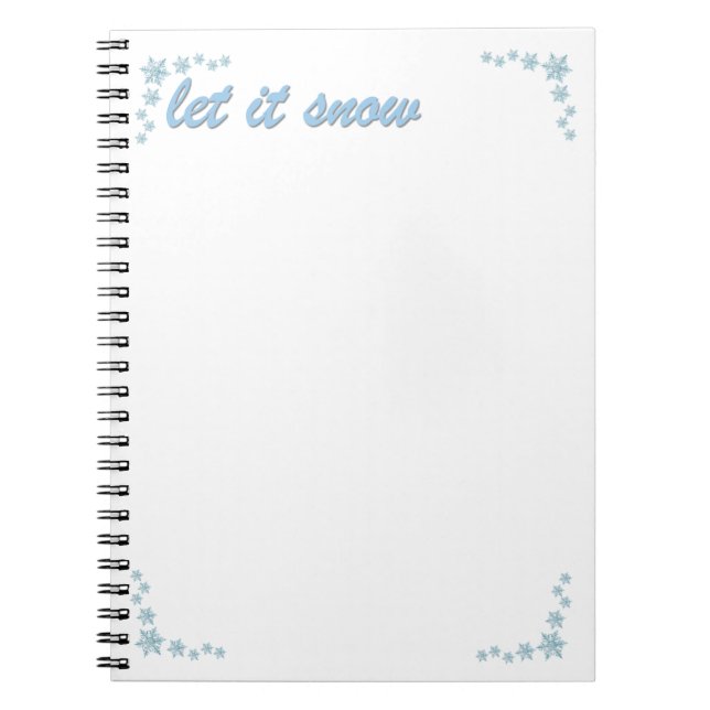 Cahier Que la neige tombe (Devant)