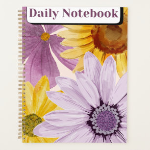 "Cahier quotidien"   Tournesol vibrant & Violet 