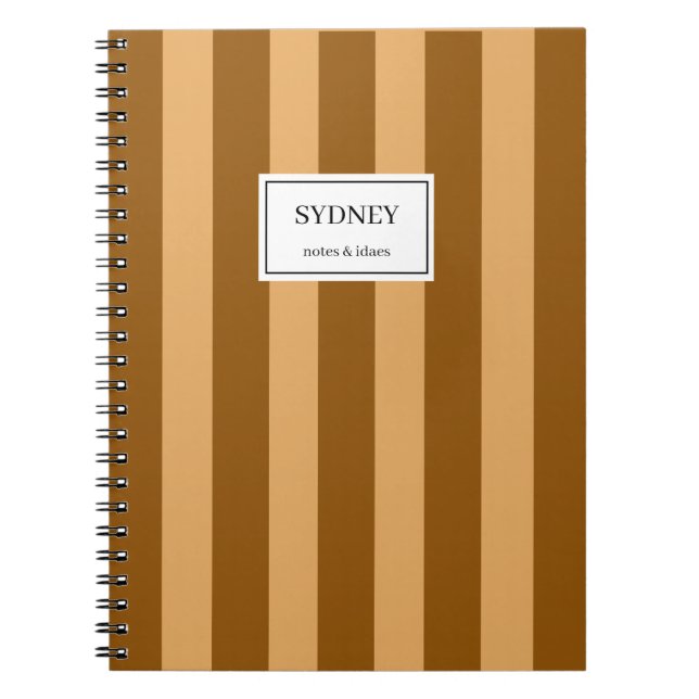 Cahier rayé classique Journal à nom personnalisé  (Devant)