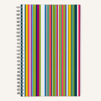 Cahier rayé vertical multicolore