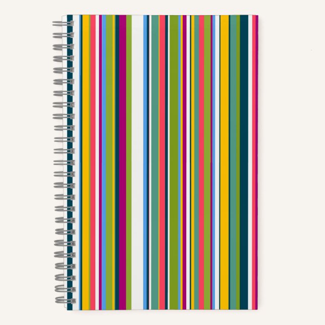 Cahier rayé vertical multicolore  (Recto)