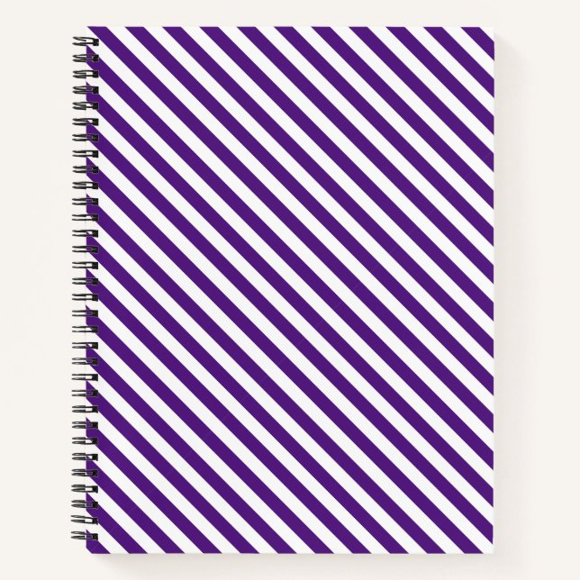 Cahier rayé violet/blanc (Devant)
