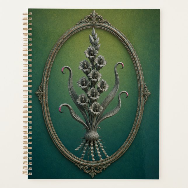Cahier relié avec gladiolus surréaliste (Devant)