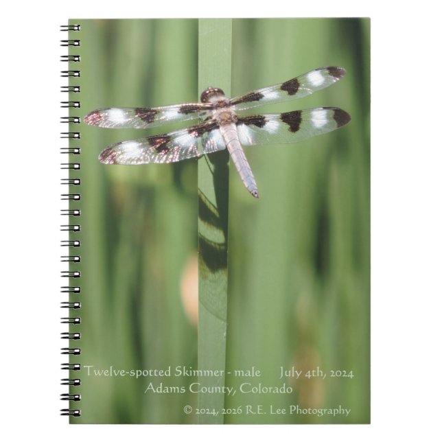 Cahier relié en spirale avec photographie de libel (Devant)