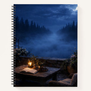 Cahier relié Terrasse de la rose au clair de lune