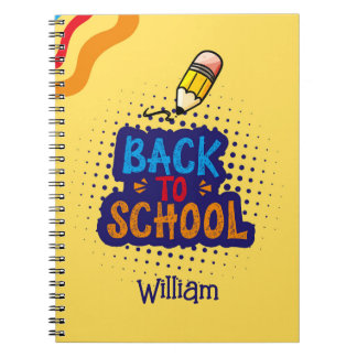 Cahier "Retour à l'école" personnalisé et amusant