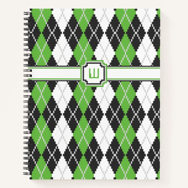 Cahier Rétro Argyle en Spirale (Devant)