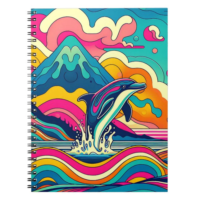 Cahier Retro Splash Dolphin (Devant)