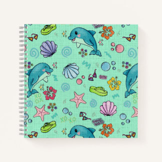 Cahier Retro Y2K Dauphin & Jour de Plage