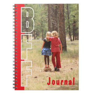 Cahier rouge à illusion photo personnalisée pour m