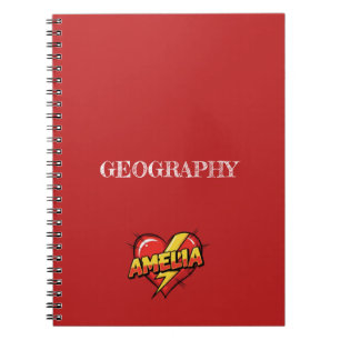 Cahier Rouge Amelia Heart