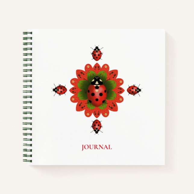 Cahier Rouge + Vert + Blanc Ladybug 21,5 cm X 21,5 (Devant)