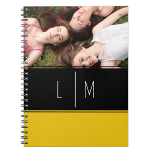 Cahier scolaire bloc de couleur avec photo personn