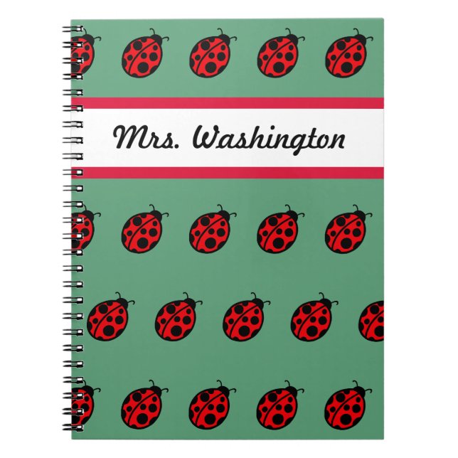 Cahier Scolaire Coccinelle Professeur Cadeau (Devant)
