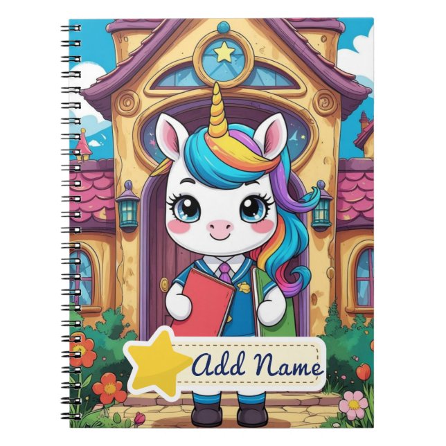 Cahier Scolaire Licorne Modifiable – Conception Co (Devant)