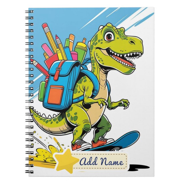 Cahier Scolaire Modifiable Dinosaure (Devant)