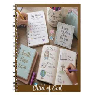 Cahier scolaire personnalisé avec messages bibliqu